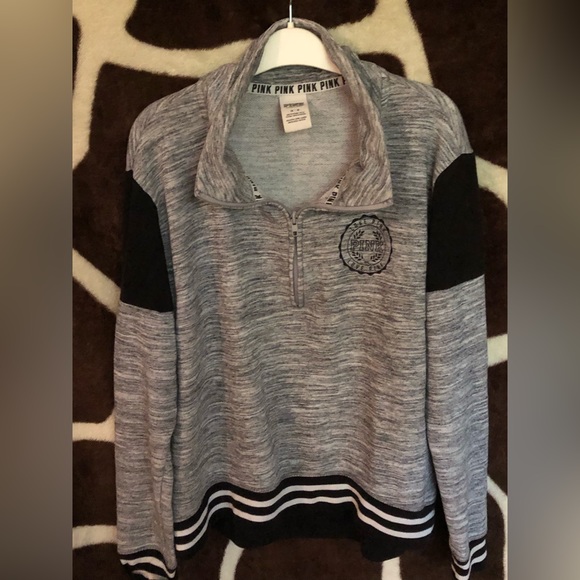 Victoria's Secret (Pink) Bling High & Low Half Zip crew Pullover - Picture 7 of 7